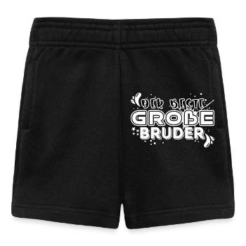 Bruderherz Statement Bro Stolzer Großer Bruder - Baby Shorts - Schwarz - Vorne