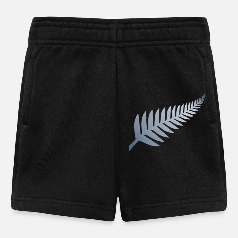 Neuseeländischer Silberfarn - Baby Shorts - Schwarz