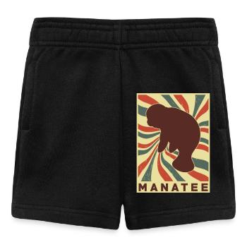 Manatee Retro Vintage - Baby Shorts - black - Front