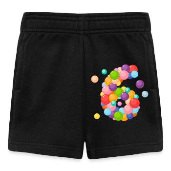 6 years, birthday 6 years, 6 years, I am 6 years old - Baby Shorts - black - Front