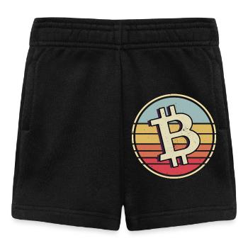 Bitcoin Krypto Kryptowährung - Baby Shorts - Schwarz - Vorne