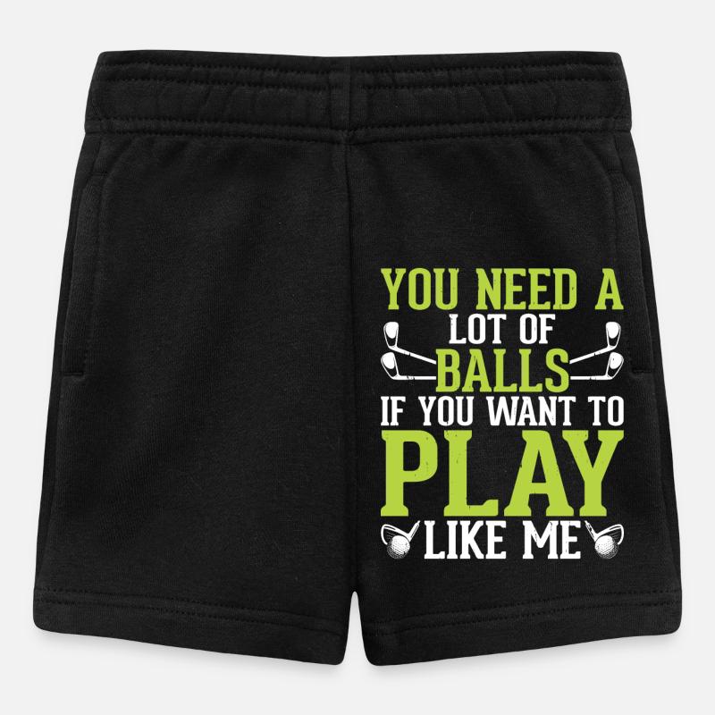 Golf Golfer - Baby Shorts - Schwarz