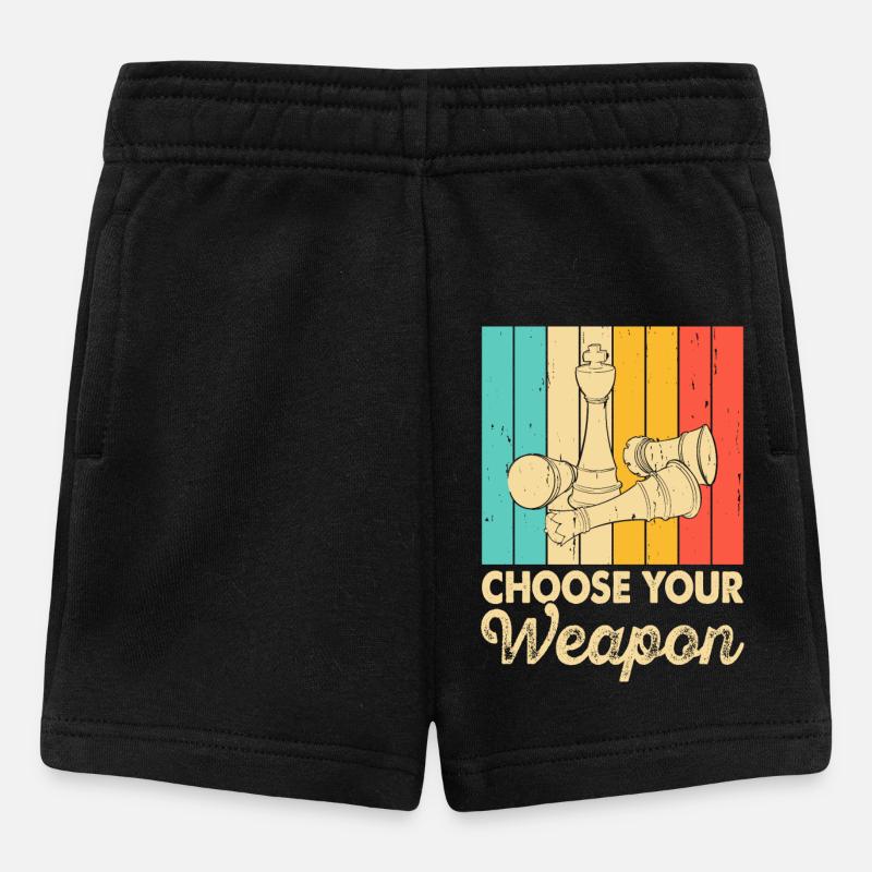 Schach - Baby Shorts - Schwarz