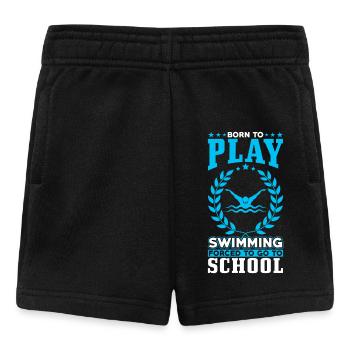 Né pour jouer à la natation - Short Bébé - noir - Devant