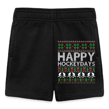 Hockey Moche Noël - Short Bébé - noir - Devant