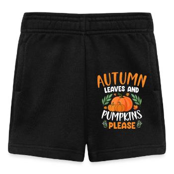 Autumn Leaves And Pumpkins Please - Baby Shorts - black - Front