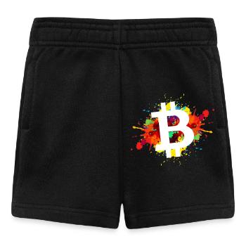 Bitcoin Krypto Kryptowährung - Baby Shorts - Schwarz - Vorne