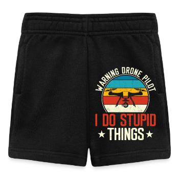Drohne - Baby Shorts - Schwarz - Vorne