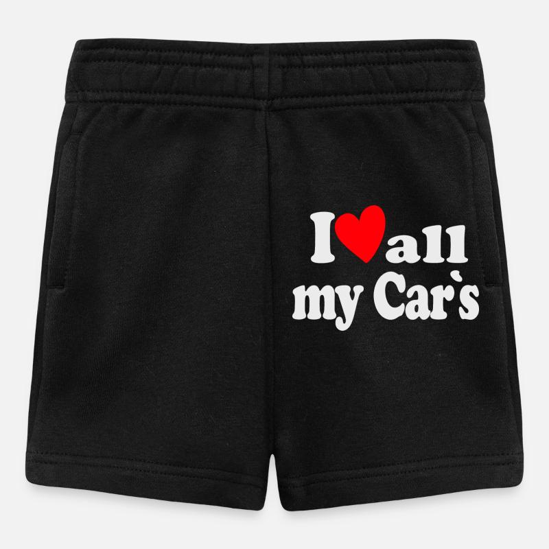 J’aime toutes mes voitures - Short Bébé - noir