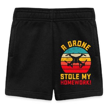 Drohne - Baby Shorts - Schwarz - Vorne