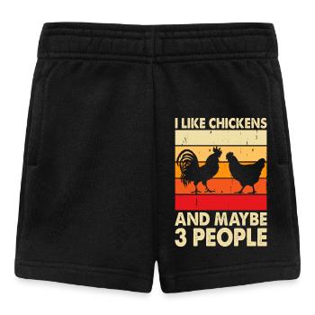Chickens Chicken - Baby Shorts - black - Front