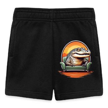 Alligator auf Sofa - Baby Shorts - Schwarz - Vorne
