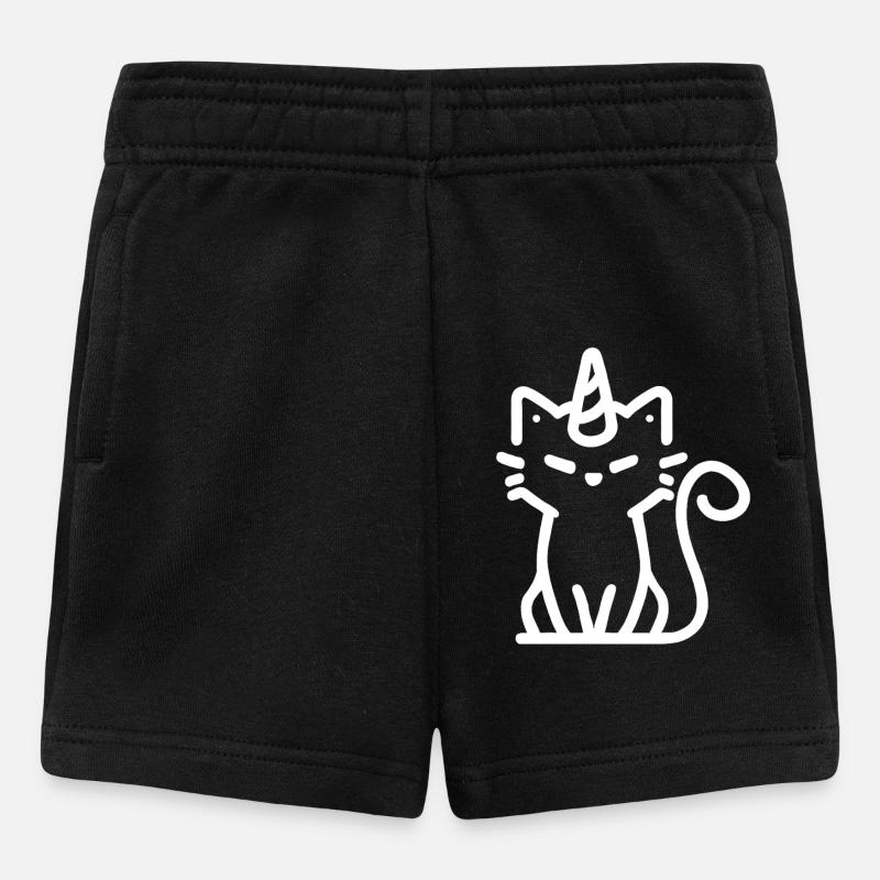 Chat-licorne - Short Bébé - noir