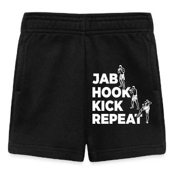 Jab Hook Kick Répétition - Short Bébé - noir - Devant