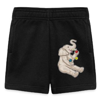 Elefant Jongleur Jonglieren - Baby Shorts - Schwarz - Vorne