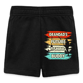 Grandpas futur compagnon de pêche - Short Bébé - noir - Devant