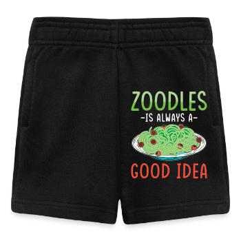 Zoodles Zucchini Pasta Saying - Baby Shorts - black - Front