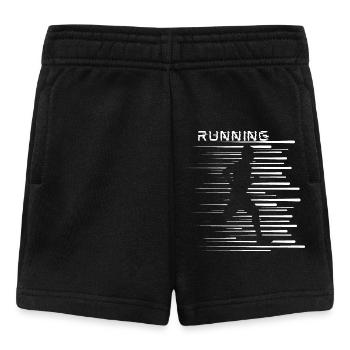 Courir, facile, actif, courir, rayures cool - Short Bébé - noir - Devant