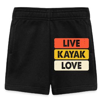 Kajak Kajakfahrer Kajaker - Baby Shorts - Schwarz - Vorne