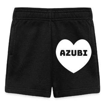 Herz Azubi weiss - Baby Shorts - Schwarz - Vorne