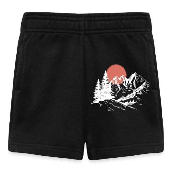 Mountain Sunset Silhouette - Baby Shorts - black - Front