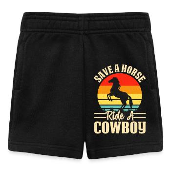 Cheval Cowboy - Short Bébé - noir - Devant