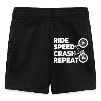 Radeln Fallen Wiederholen - Baby Shorts - Schwarz - Vorne