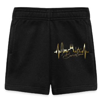 Barcelona Skyline Spain Heartbeat Fan Barcelona - Baby Shorts - black - Front