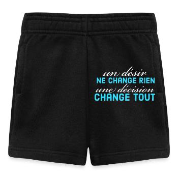 un désir ne change rien une décision change tout - Short Bébé - noir - Devant