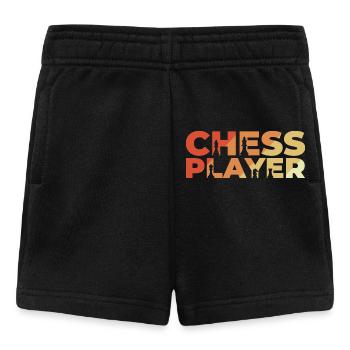Vintage Schachspieler - Baby Shorts - Schwarz - Vorne