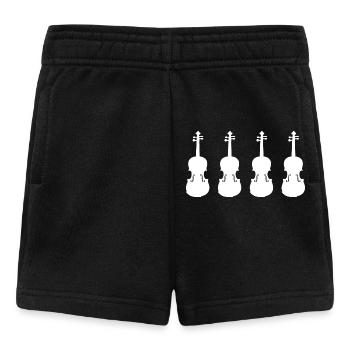 Modèles de violons rétro - Short Bébé - noir - Devant