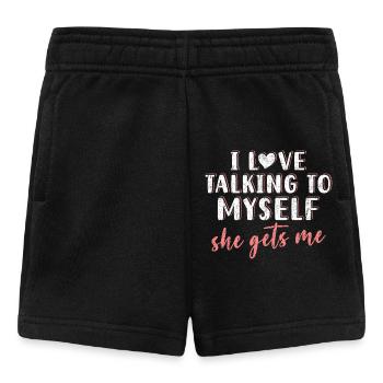 J’adore me parler à moi-même, elle me rend introverti - Short Bébé - noir - Devant