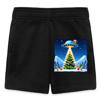 Christmas Alien UFO Imp Abduction - Baby Shorts - black - Front