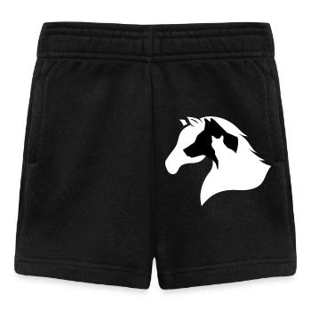 Silhouette De Cheval, Chien, Chat - Short Bébé - noir - Devant