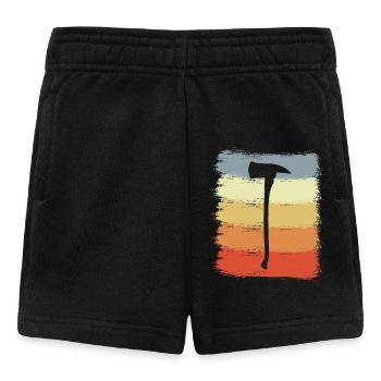 Feuerwehrmann Axt Zeichnung - Baby Shorts - Schwarz - Vorne