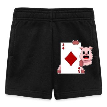Pig Poker Poker Card Game - Baby Shorts - black - Front