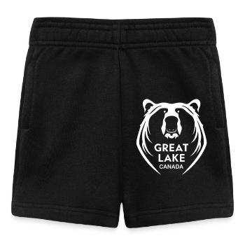 Grand lac de l’Ours Silhouette visage - Short Bébé - noir - Devant