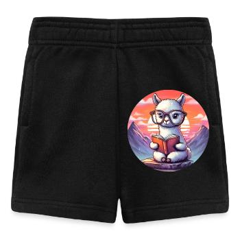 Belesenes Alpaka vor Sonnenaufgang - Baby Shorts - Schwarz - Vorne