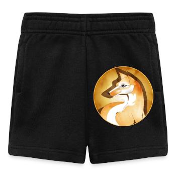 Von Hand gezeichneter schöner Fuchs im Rahmen - Baby Shorts - Schwarz - Vorne