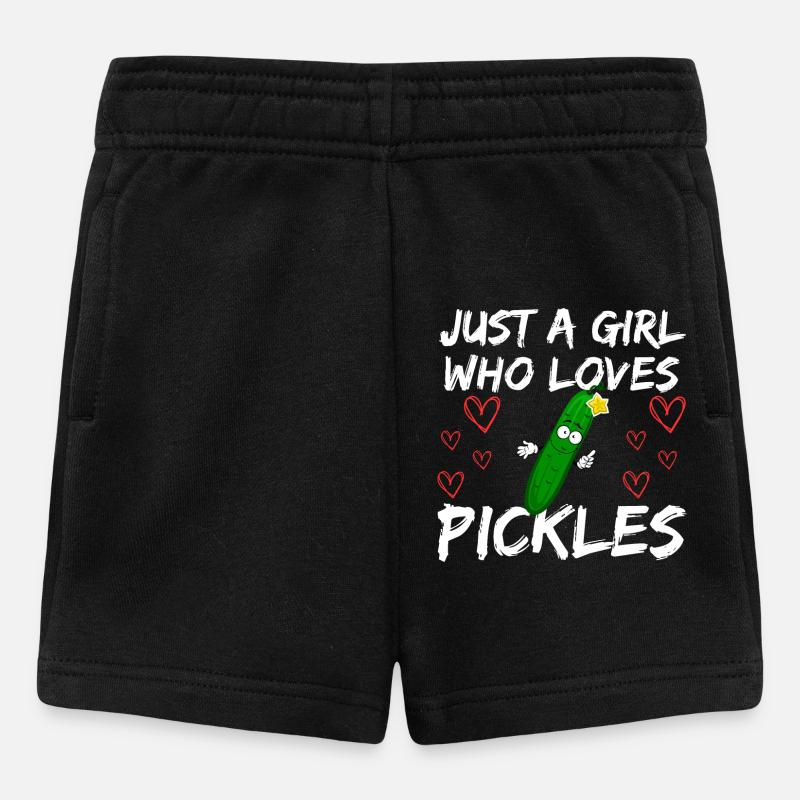 Une seule fille aime les cornichons - Short Bébé - noir