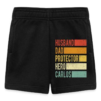 Carlos Name Dad Gift - Baby Shorts - black - Front