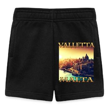 Sonnenuntergang in Valletta: Stadthafen in - Baby Shorts - Schwarz - Vorne