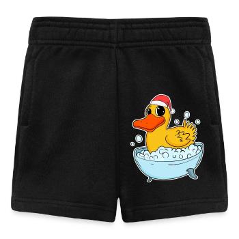 Canard en caoutchouc Noël - Short Bébé - noir - Devant
