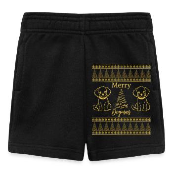 Fröhliche Dogmen Hundeliebhaber Weihnachtsstimmung - Baby Shorts - Schwarz - Vorne