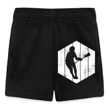 Lacrosse Spieler Zeichnung - Baby Shorts - Schwarz - Vorne