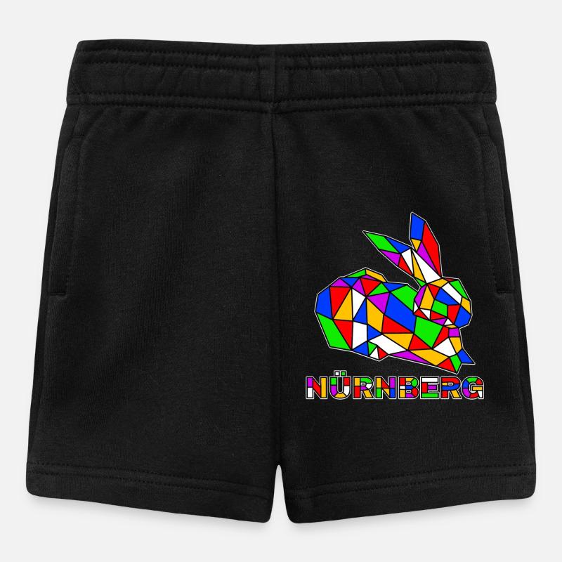 Nürnberg - Hase - Pop Art - Baby Shorts - Schwarz