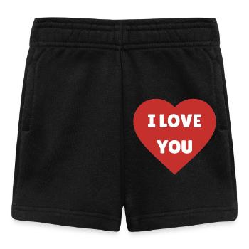 Ich liebe dich - Baby Shorts - Schwarz - Vorne