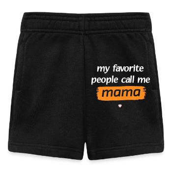 Casual Mama Quote T-Shirt Design - Baby Shorts - black - Front
