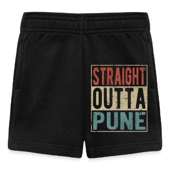 Straight outta Pune - Baby Shorts - black - Front