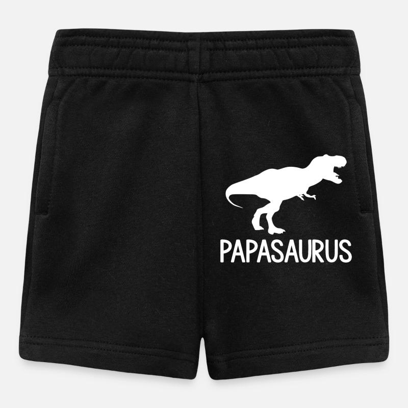T shirt humoristique papasaurus - Short Bébé - noir